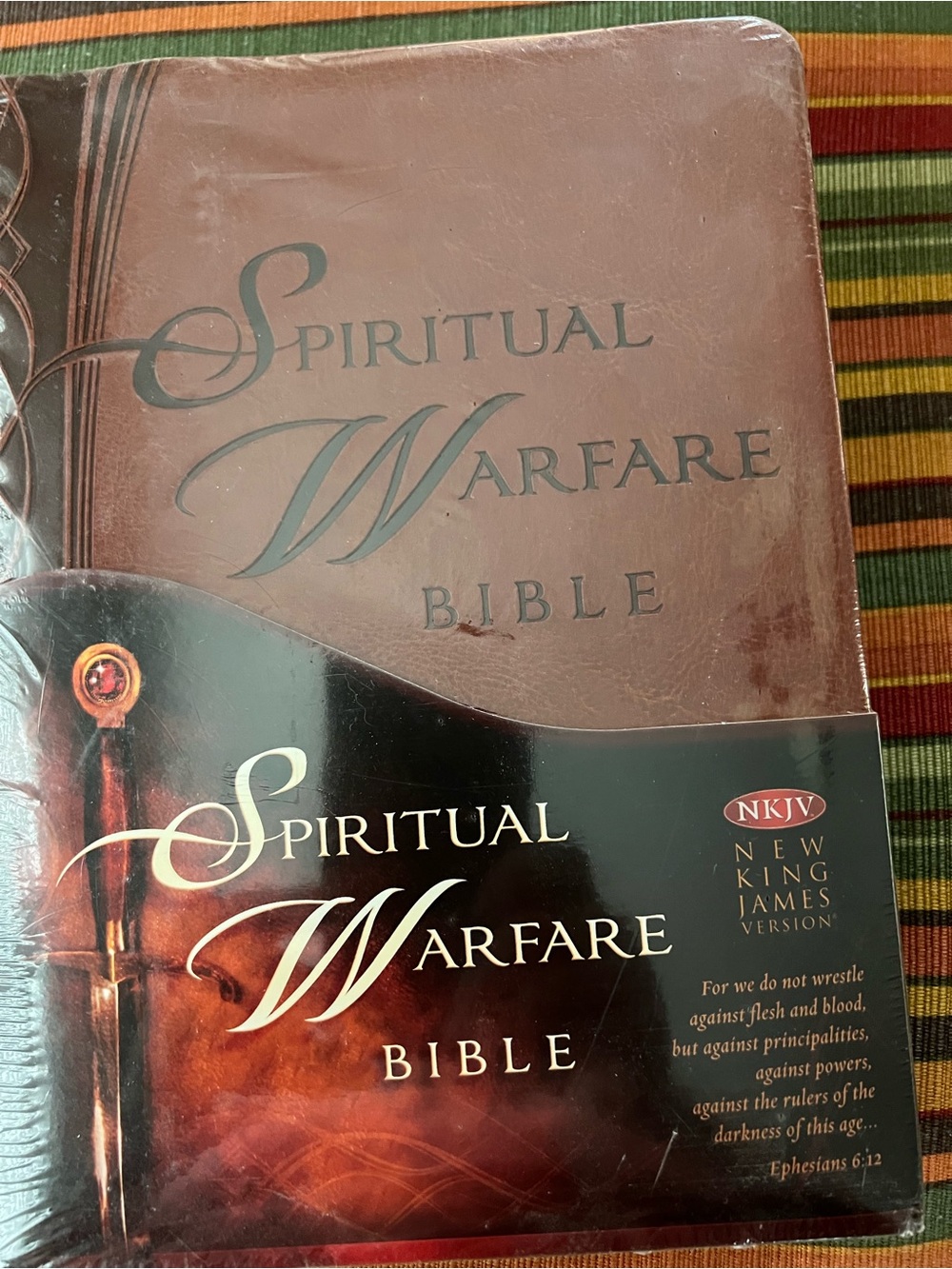 NEW SEALED NKJV Spiritual Warfare Bible โ Brown Leather โ Out of Print